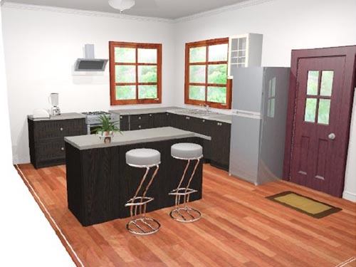 Kitchen after - Interior design for renovating or your home improvement. Seachange home renovation. Advice on interior design styles. Mid North Coast NSW. Coffs Harbour to Armidale including Grafton, Bellingen, Sawtell & Dorrigo.